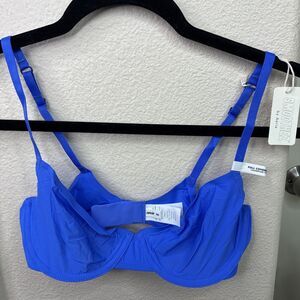 Smoothez by Aerie Bra Beige Full Coverage Unlined Underwire 34C Blue New